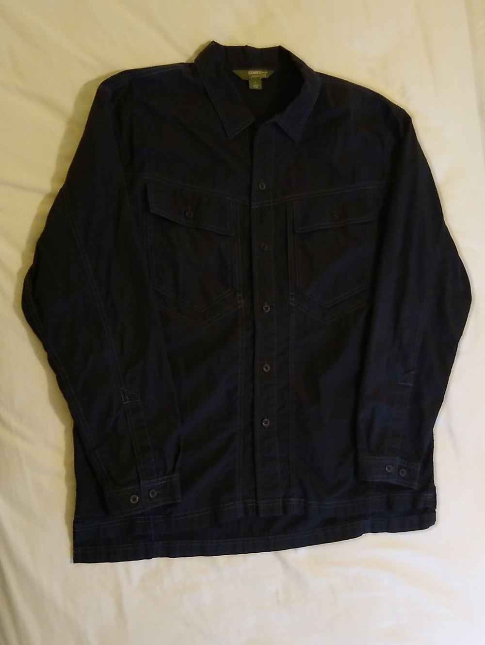 Gander Mountain Men's Button-Front Long Sleeve Shirt, Size Large